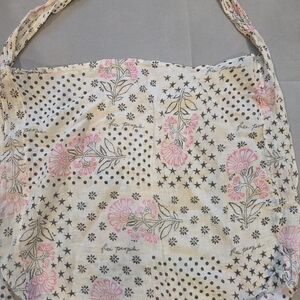 Free People Floral Pink and Black Tote Bag